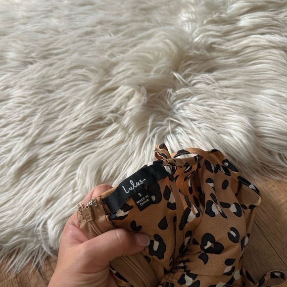 LULU’S Known To Be Wild Tan Leopard Print Satin Slip Dress - Picture 5 of 5